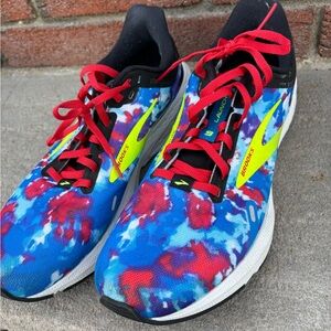 Brooks Tie-Dye Running Shoes with Red Laces